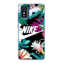 Силиконовый Чехол на ZTE Blade L9 с картинкой Nike (Цветочный Nike)