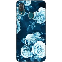 Чехлы (ART) Цветы на ZTE Blade V10 Vita (VPrint) (Голубые Бутоны)