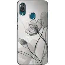 Чохол з квітковим принтом на ZTE Блейд V10 Віта – Чорні квіти
