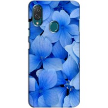 Силіконовий бампер з принтом (квіточки) на ЗТЕ Блейд В10 Віта (Сині квіти)