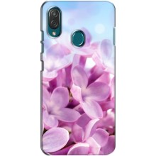 Силиконовый бампер с принтом (цветочки) на ЗТЕ Блейд В10 Вита (Сиреневые цветы)