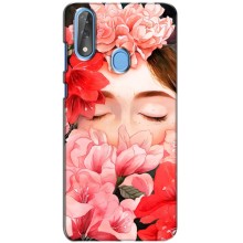 Чехлы (ART) Цветы на ZTE Blade V10 (VPrint) (Глаза в цветах)