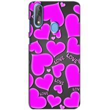 Чехлы для любимой на ЗТЕ Блейд В10 (VPrint) (Pink hearts)