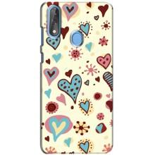 Чехлы для любимой на ЗТЕ Блейд В10 (VPrint) (Сердечки)