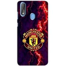 Чехол Манчестер Юнайтед для ЗТЕ Блейд В10 (AlphaPrint) (огненный Манчестер)