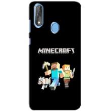 Чехол Майнкрафт на ZTE Blade V10 (AlphaPrint) Minecraft (герои Minecraft)