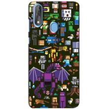 Чехол Майнкрафт на ZTE Blade V10 (AlphaPrint) Minecraft (Коллаж Майнкрафт)