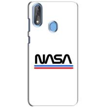 Силіконовый бампер з принтом "Наса" на ZTE Blade V10 (NASA на білому тлі)