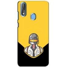 Чехол PUBG для ЗТЕ Блейд В10 (AlphaPrint) (Пабг в шлеме)