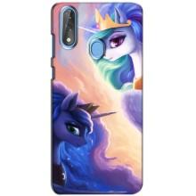 Чехол для ЗТЕ Блейд В10 - (Единорожки - Новинки) (AlphaPrint) (Единорожки)