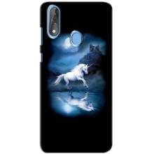 Чехол для ЗТЕ Блейд В10 - (Единорожки - Новинки) (AlphaPrint) (Единорог)