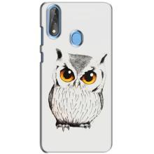 Чехол с птицами на ZTE Blade V10 (VPrint) (Милая Сова)