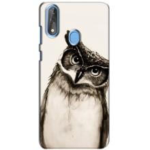 Чехол с птицами на ZTE Blade V10 (VPrint) (Сова)