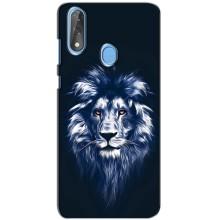 Чехол со Львом для ZTE Blade V10 (VPrint) (Синий Лев)
