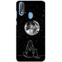 Чохол з малюнком кіт на ZTE Blade V10 – Дівчина з котом