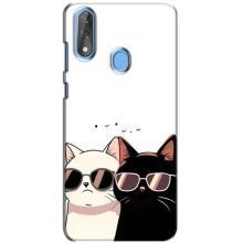Чохол з малюнком кіт на ZTE Blade V10 – Коти в окулярах