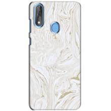 Мраморный чехол на ZTE Blade V10 (VPrint) (Белый мрамор)