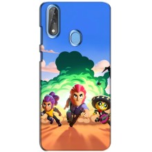 Силиконовый Чехол на ZTE Blade V10 с картинкой Brawl Stars (Бравел Старс)