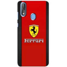 Силиконовый бампер с картинкой машины на ZTE Blade V10 (Ferrari Logo)