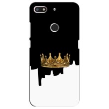 Чехол (Корона на чёрном фоне) для ЗТЕ Блейд В18 – Золотая корона