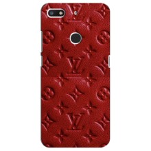 Текстурный Чехол Louis Vuitton для ЗТЕ Блейд В18 – Красный ЛВ