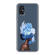 Чехлы (ART) Цветы на ZTE Blade V2020 Smart (VPrint) (Цветы на голове)