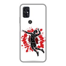 Чохли з прінтом Спортивна тематика для ZTE Blade V2020 Smart (Волейболіст)