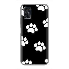 Чехлы с собаками для ZTE Blade V2020 Smart (VPrint) (Следы собаки)