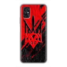 Чехлы УПА (Красно-Чёрный) на ZTE Blade V2020 Smart – Герб в цвете УПА