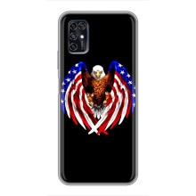 Чехол Флаг USA для ZTE Blade V2020 Smart (Крылья США)