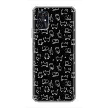 Чехол на тематику: Коты для ZTE Blade V2020 Smart – Котики на черном