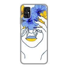 Чехол на ZTE Blade V2020 Smart Украинский дизайн (Украинка на всю голову)