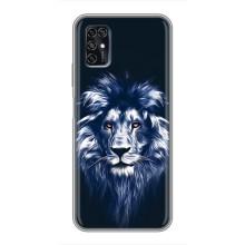 Чехол с картинкой на ZTE Blade V2020 Smart – Лев - синий