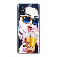 Чехол с картинкой Модные Девчонки ZTE Blade V2020 Smart (Девушка с коктейлем)