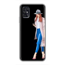 Чехол с картинкой Модные Девчонки ZTE Blade V2020 Smart (Девушка со смартфоном)