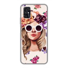 Чехол с картинкой Модные Девчонки ZTE Blade V2020 Smart (Девушка в очках)
