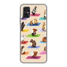 Чохол з Прикольним Принтом на ZTE Blade V2020 Smart (Йога свинок)