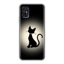 Чехол с принтом для ZTE Blade V2020 Smart (AlphaPrint) Модные коты – Силуэт котика