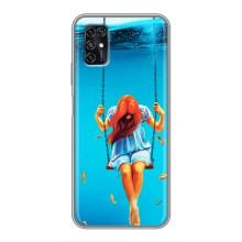 Чехол Стильные девушки на ZTE Blade V2020 Smart (Девушка на качели)