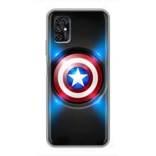 Чехол с Щитом Капитана Америки на ZTE Blade V2020 Smart – Яркий Щит Капитана