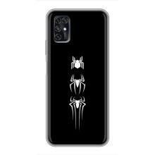 Чехол Супергерой Человека Паука на ZTE Blade V2020 Smart – Лого паука
