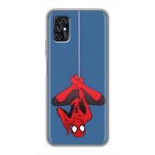 Чехол Супергерой Человека Паука на ZTE Blade V2020 Smart – На паутине