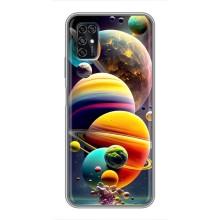 Чехол (ТПУ) с планетами на ZTE Blade V2020 Smart – Солнечна система