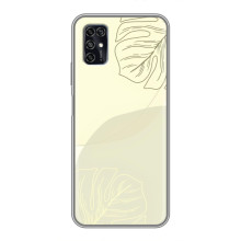 Чехол цветочный дизайн для ZTE Blade V2020 Smart – Зелёный фон