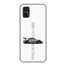 Чохол з авто Порше для ZTE Blade V2020 Smart – білий порше