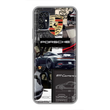 Чохол з авто Порше для ZTE Blade V2020 Smart – Колаж Порше