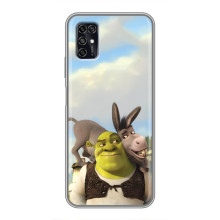 Чехол с мультфильмом Шрек на ZTE Blade V2020 Smart – Шрек и осел