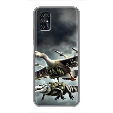 Чохол з мемами траралело тралала для ZTE Blade V2020 Smart – Гусіні і крокоділо