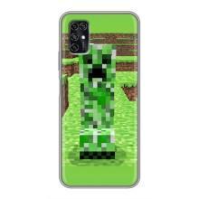 Чехлы для ZTE Blade V2020 Smart (Персонажи Майн Крафт) (Крипер 2)