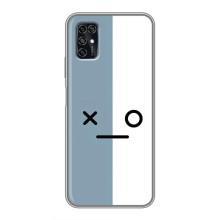 Силиконовые Чехлы (смешные стикеры) для ZTE Blade V2020 Smart – Серо-белый
